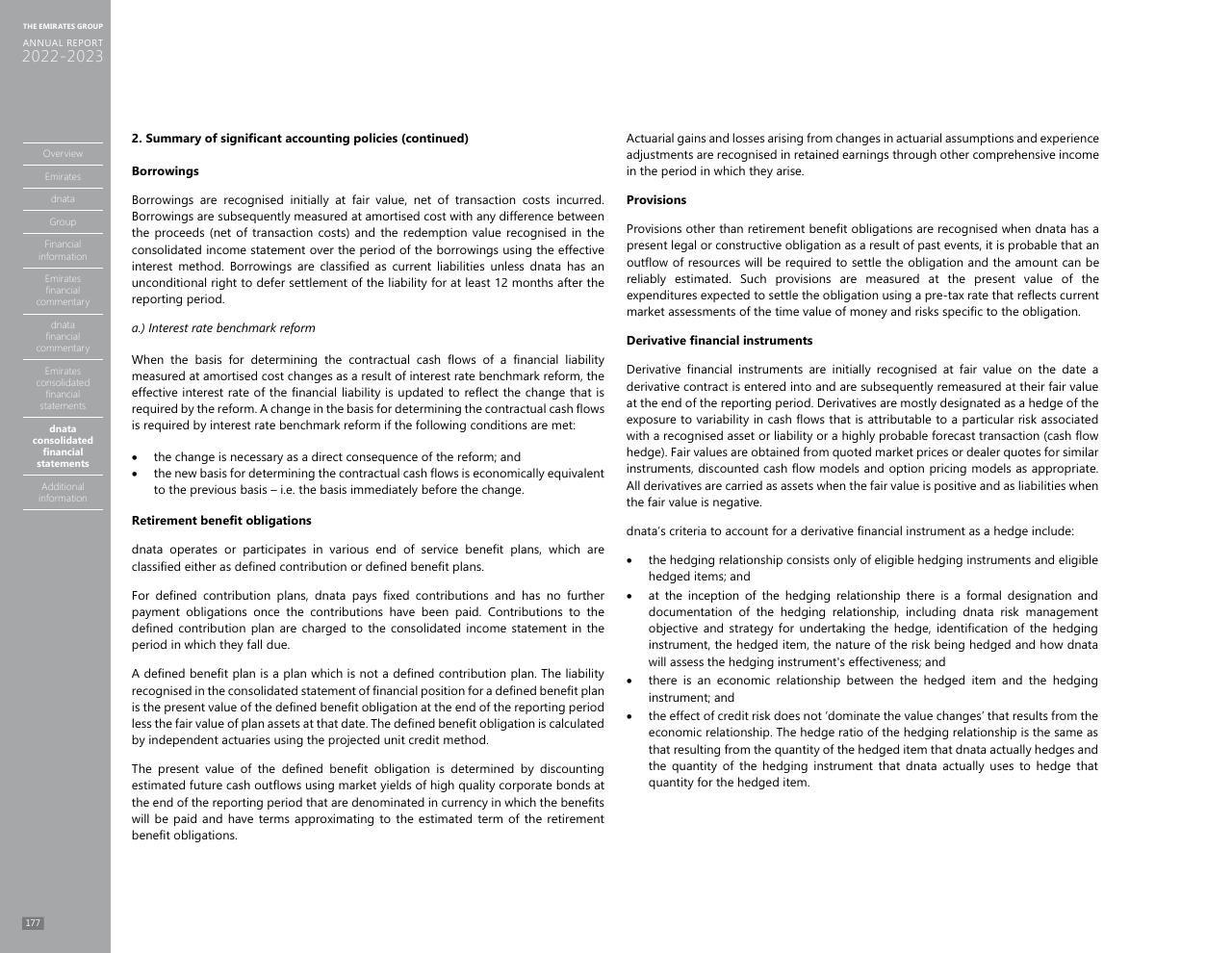 Text slide 169 from Annual Report 2023 2022