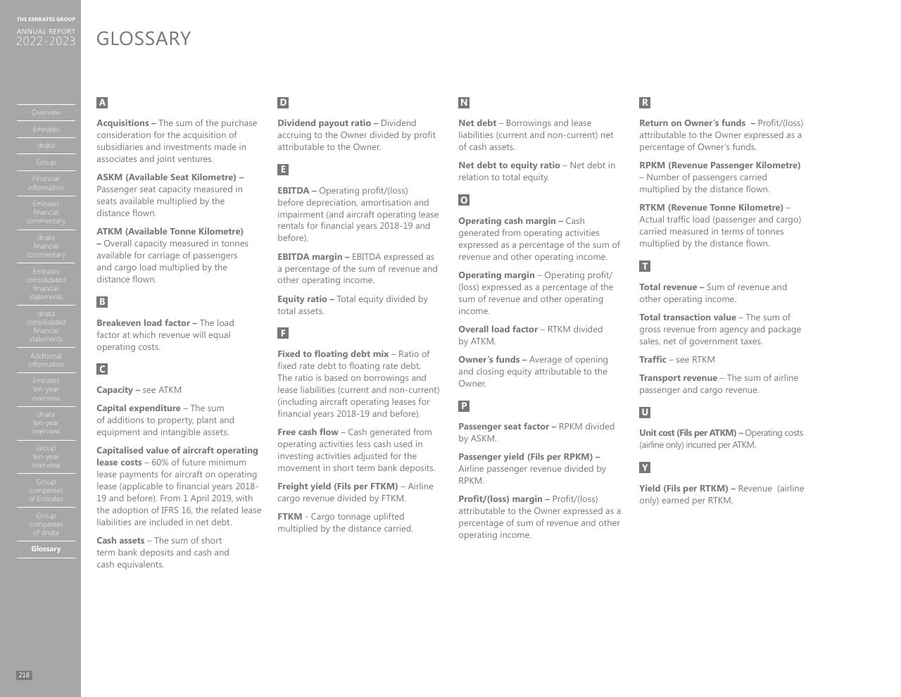 Text slide 210 from Annual Report 2023 2022