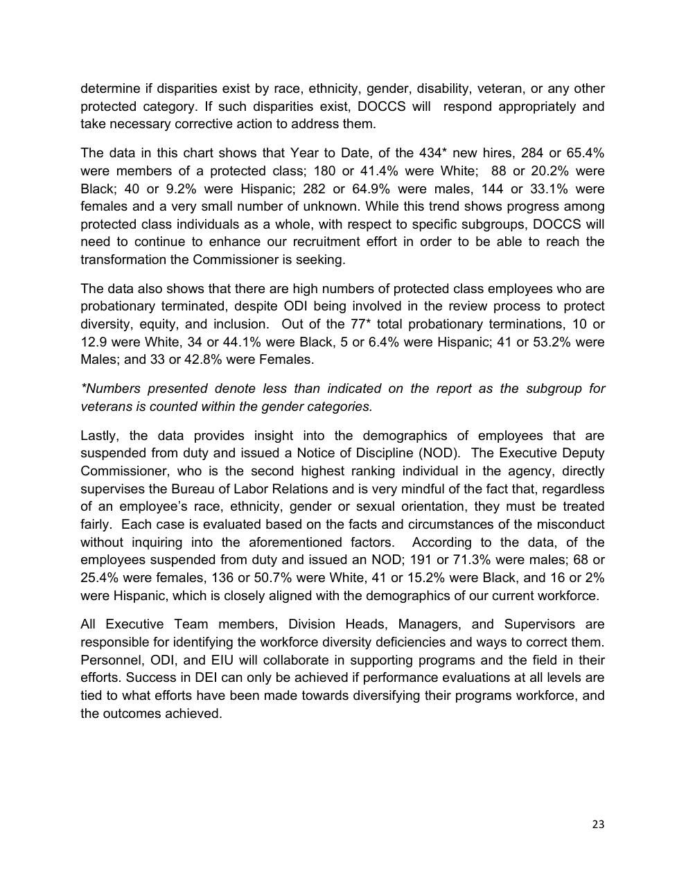 Text slide 23 from Diversity Equity And Inclusion Five Year Strategic Plan 2021 2025