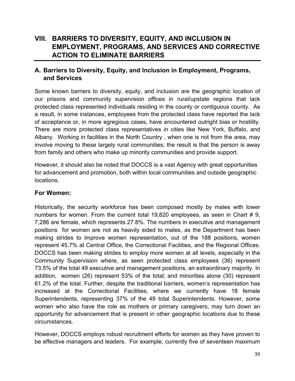 Text slide 39 from Diversity Equity And Inclusion Five Year Strategic Plan 2021 2025