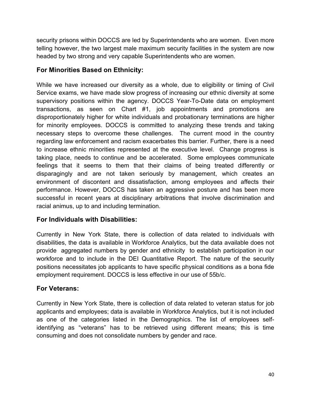 Text slide 40 from Diversity Equity And Inclusion Five Year Strategic Plan 2021 2025