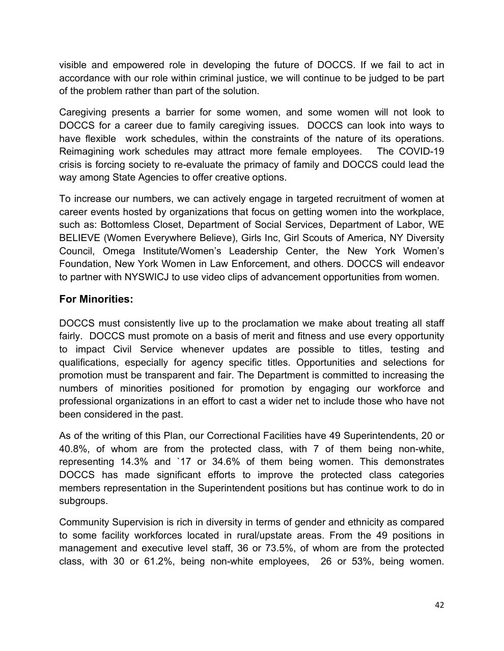 Text slide 42 from Diversity Equity And Inclusion Five Year Strategic Plan 2021 2025