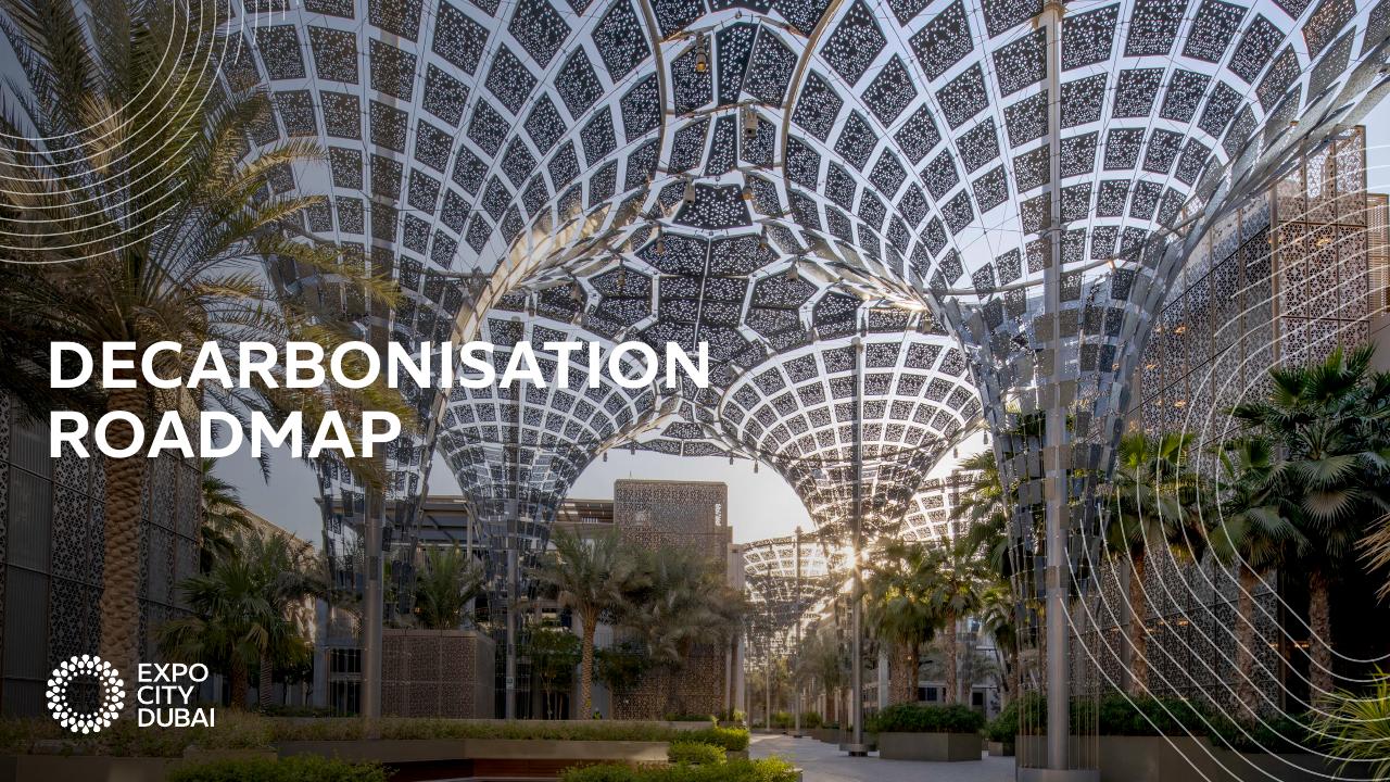 Expo City Dubai Decarbonisation Roadmap consulting deck cover