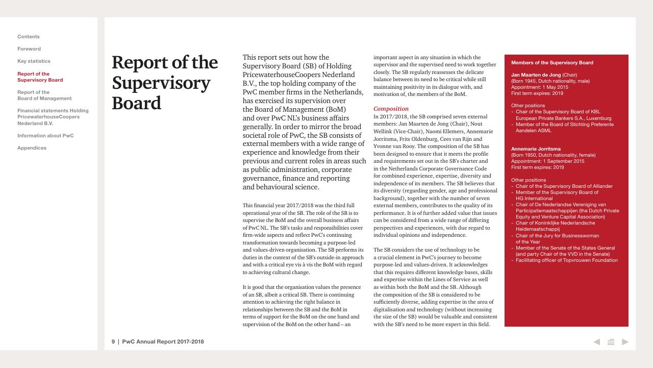 Text slide 9 from 2017 2018 PwC Annual Report PwC