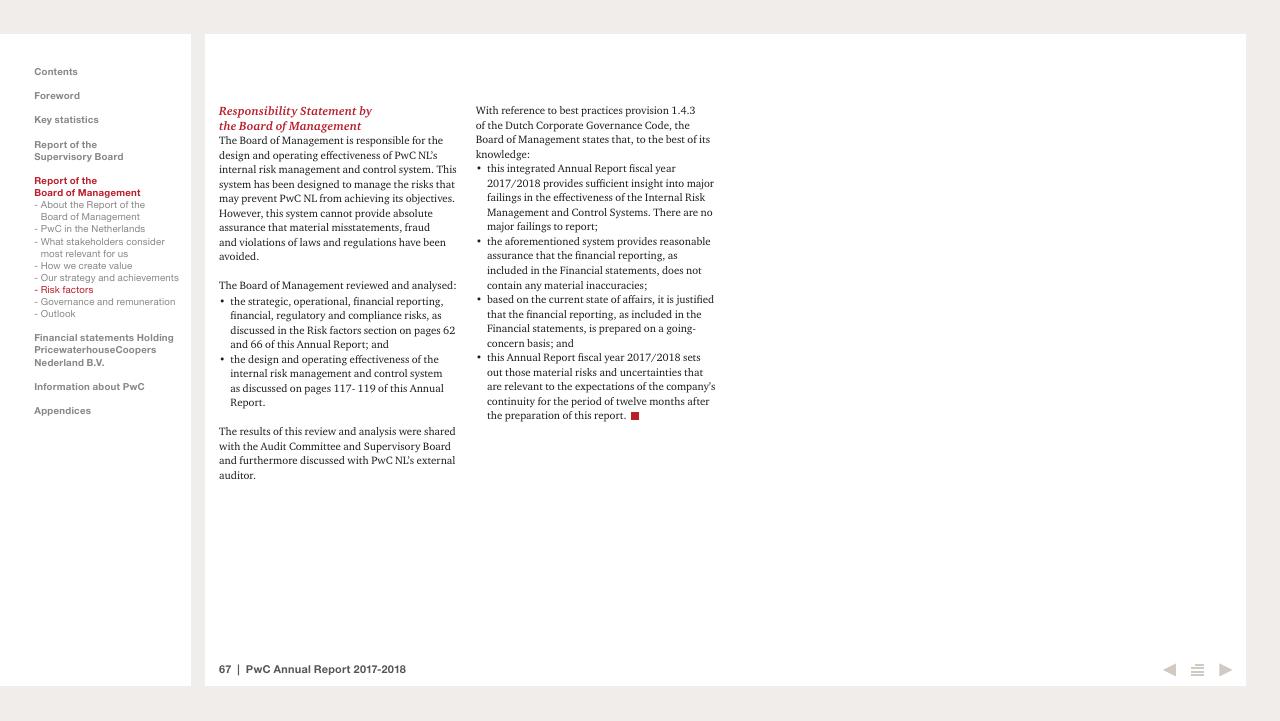 Text slide 67 from 2017 2018 PwC Annual Report PwC