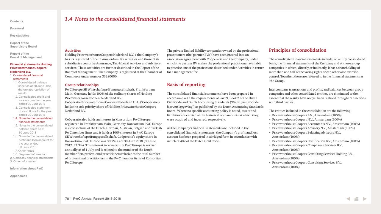 Text slide 78 from 2017 2018 PwC Annual Report PwC