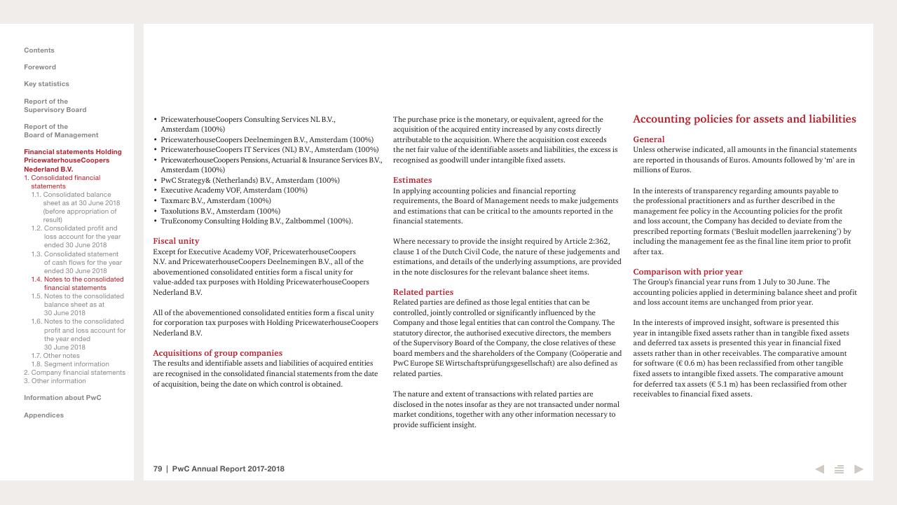 Text slide 79 from 2017 2018 PwC Annual Report PwC