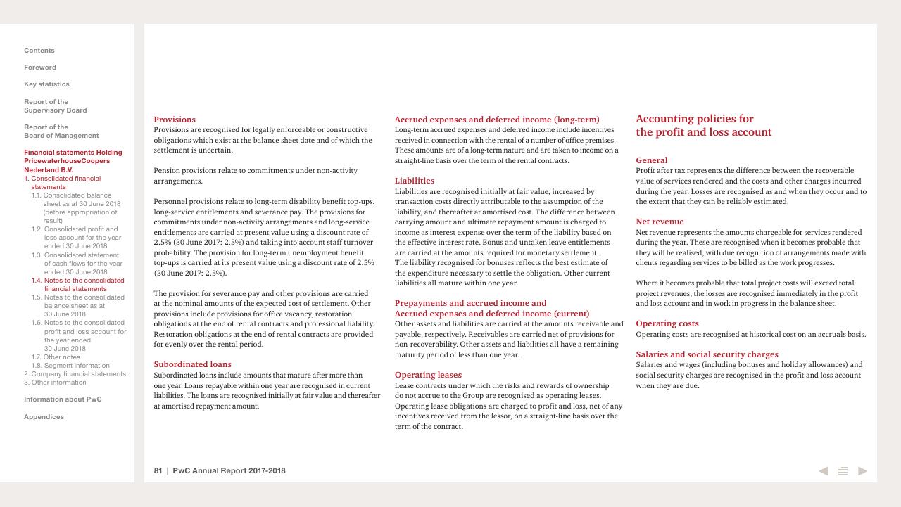 Text slide 81 from 2017 2018 PwC Annual Report PwC