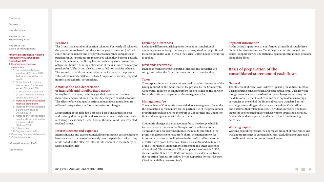 Text slide 82 from 2017 2018 PwC Annual Report PwC