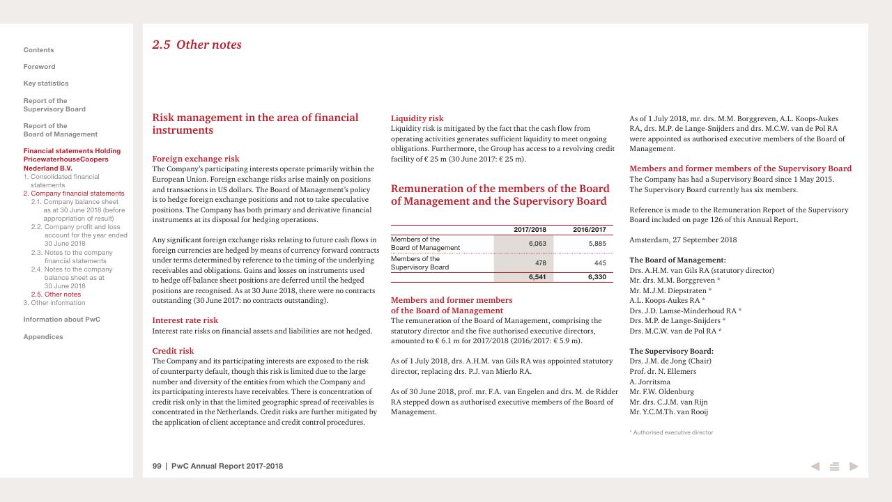 Text slide 99 from 2017 2018 PwC Annual Report PwC