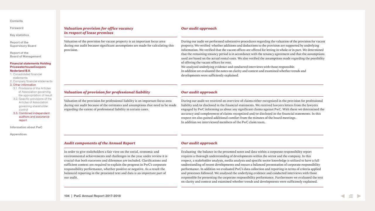 Text slide 104 from 2017 2018 PwC Annual Report PwC