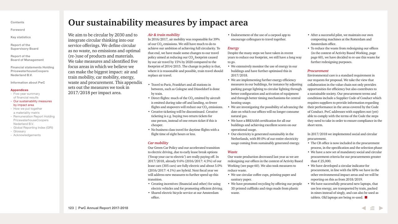 Text slide 123 from 2017 2018 PwC Annual Report PwC