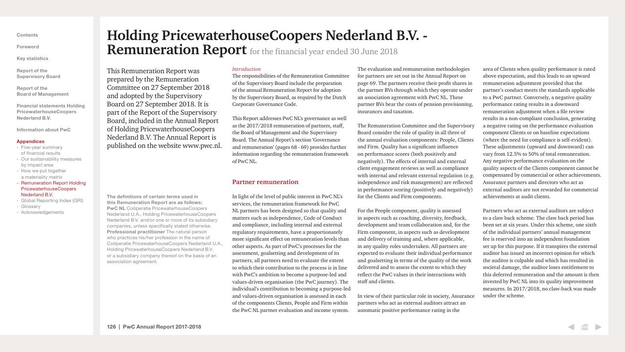 Text slide 126 from 2017 2018 PwC Annual Report PwC