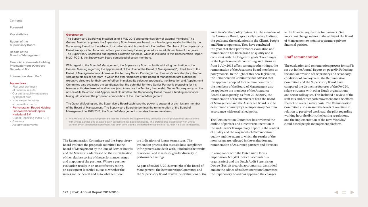 Text slide 127 from 2017 2018 PwC Annual Report PwC