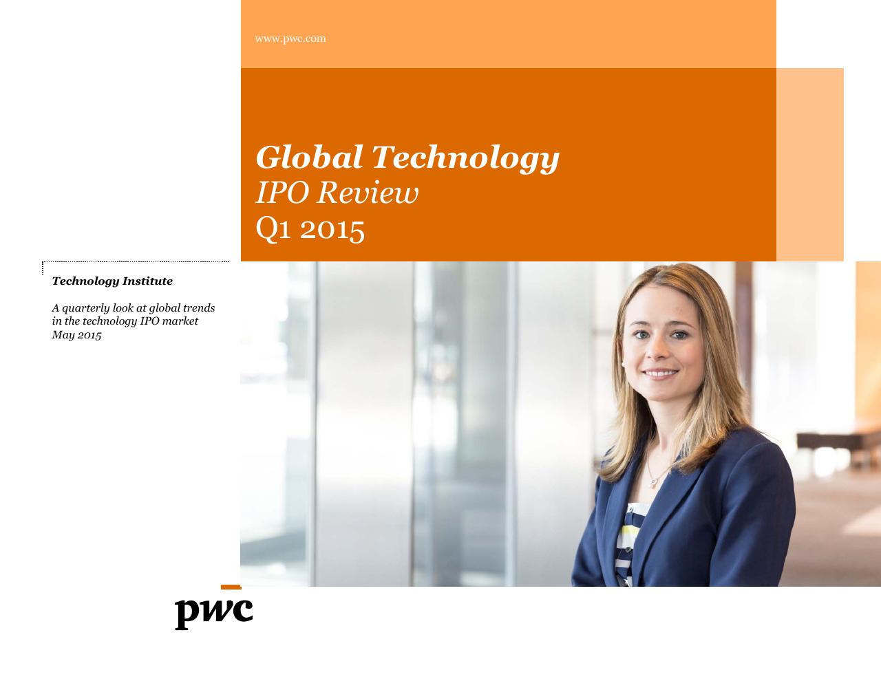 A Quarterly Look At Global Trends In The Technology Ipo Market May 2015 consulting deck cover