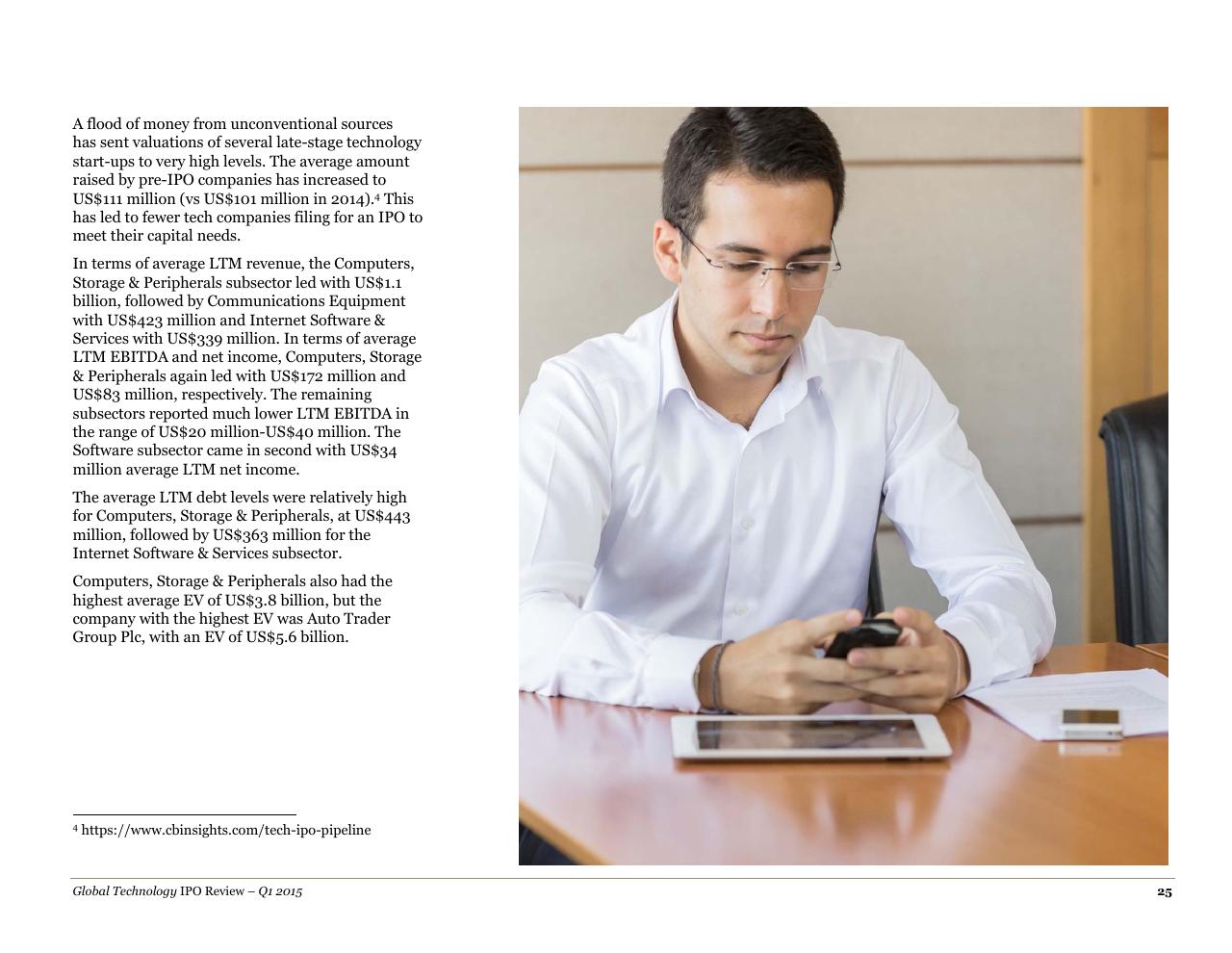 Text slide 25 from A Quarterly Look At Global Trends In The Technology Ipo Market May 2015