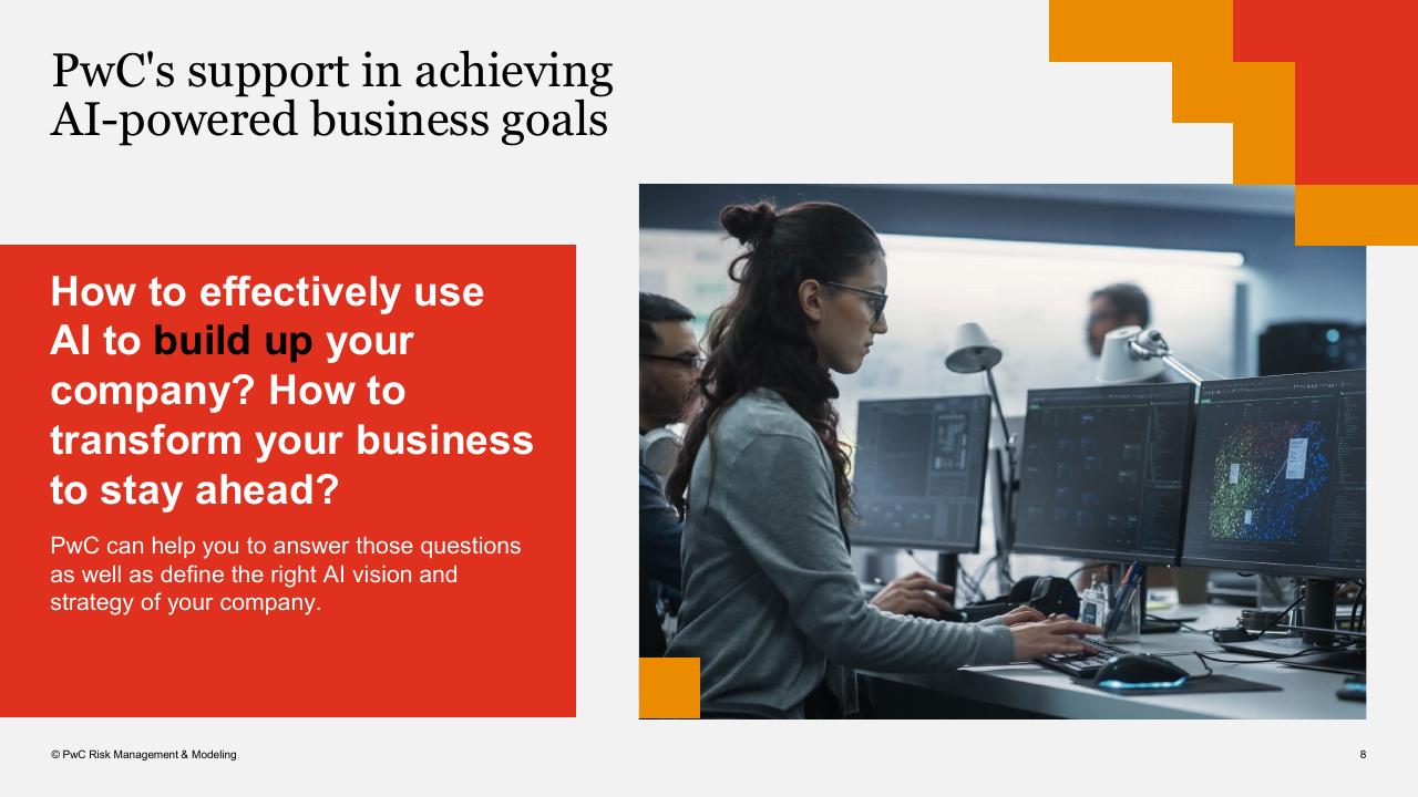 Text slide 8 from Ai_ml Use In Risk Management And Compliance PwC Actuarial Risk Quants PwC