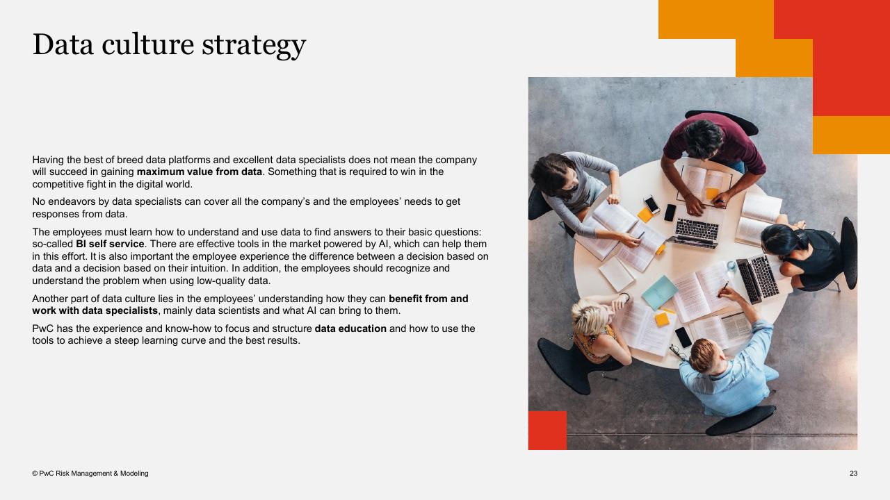 Text slide 23 from Ai_ml Use In Risk Management And Compliance PwC Actuarial Risk Quants PwC