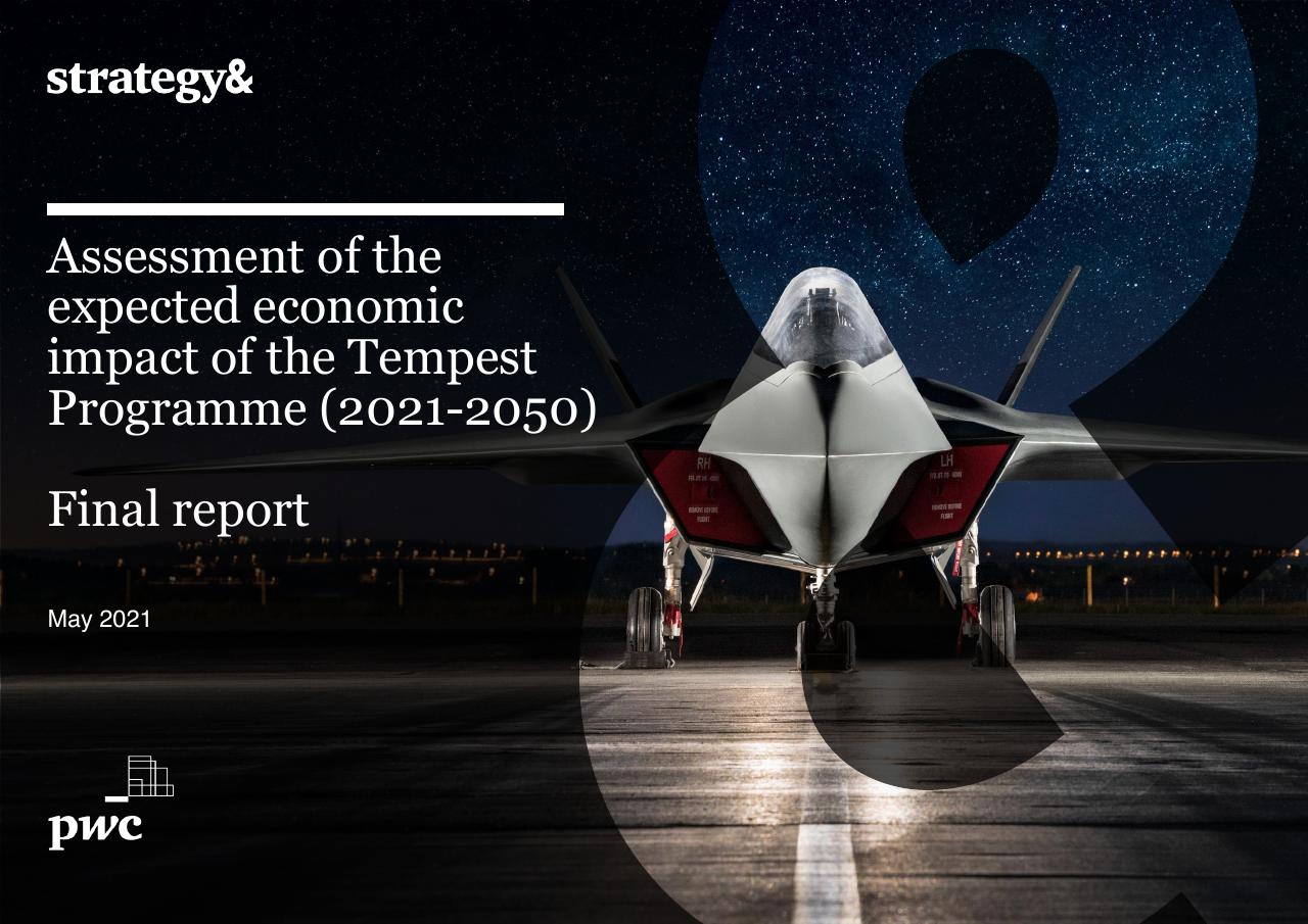 Assessment Of The Expected Economic Impact Of The Tempest Programme 2021 2050 PwC consulting deck cover