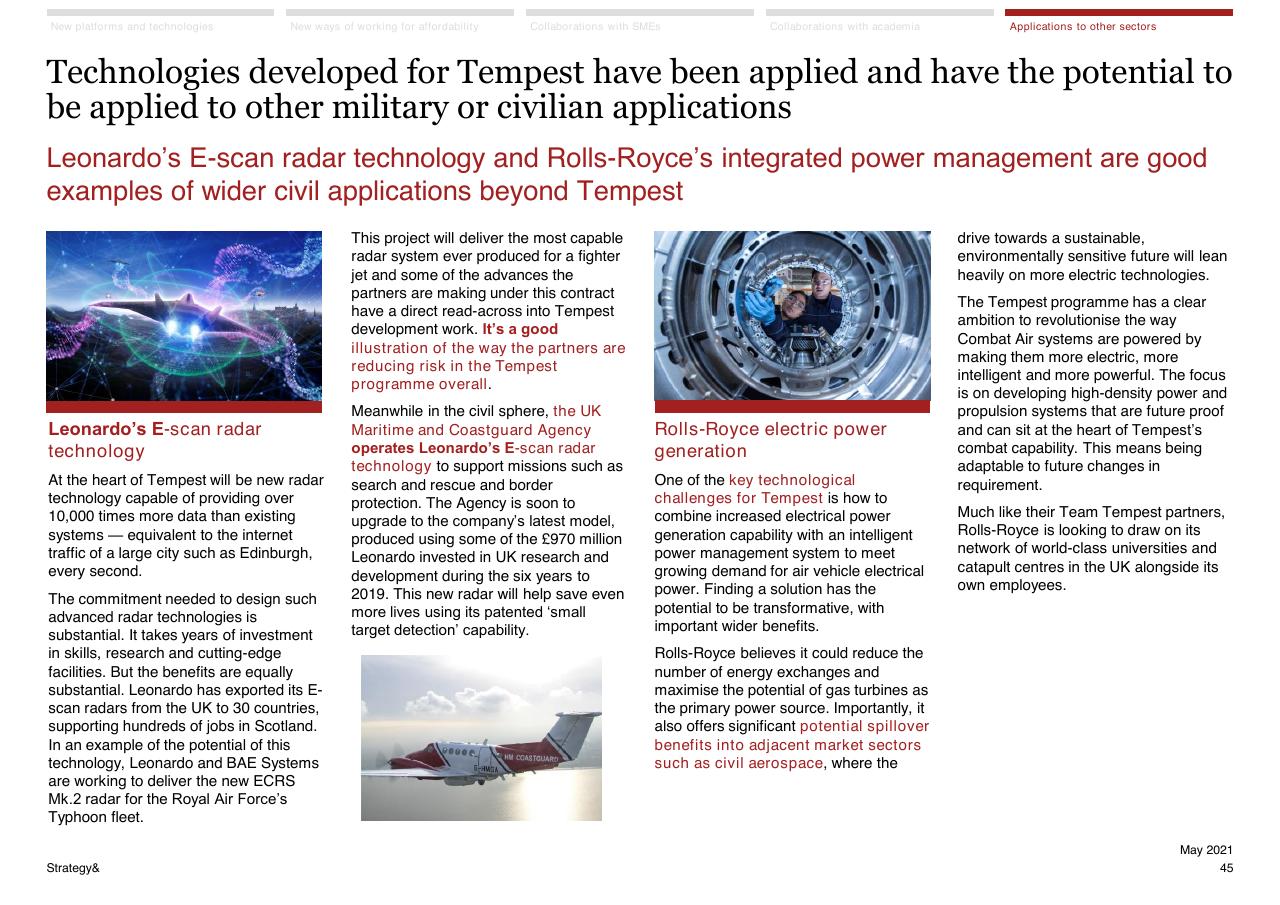 Comparison slide 45 from Assessment Of The Expected Economic Impact Of The Tempest Programme 2021 2050 PwC