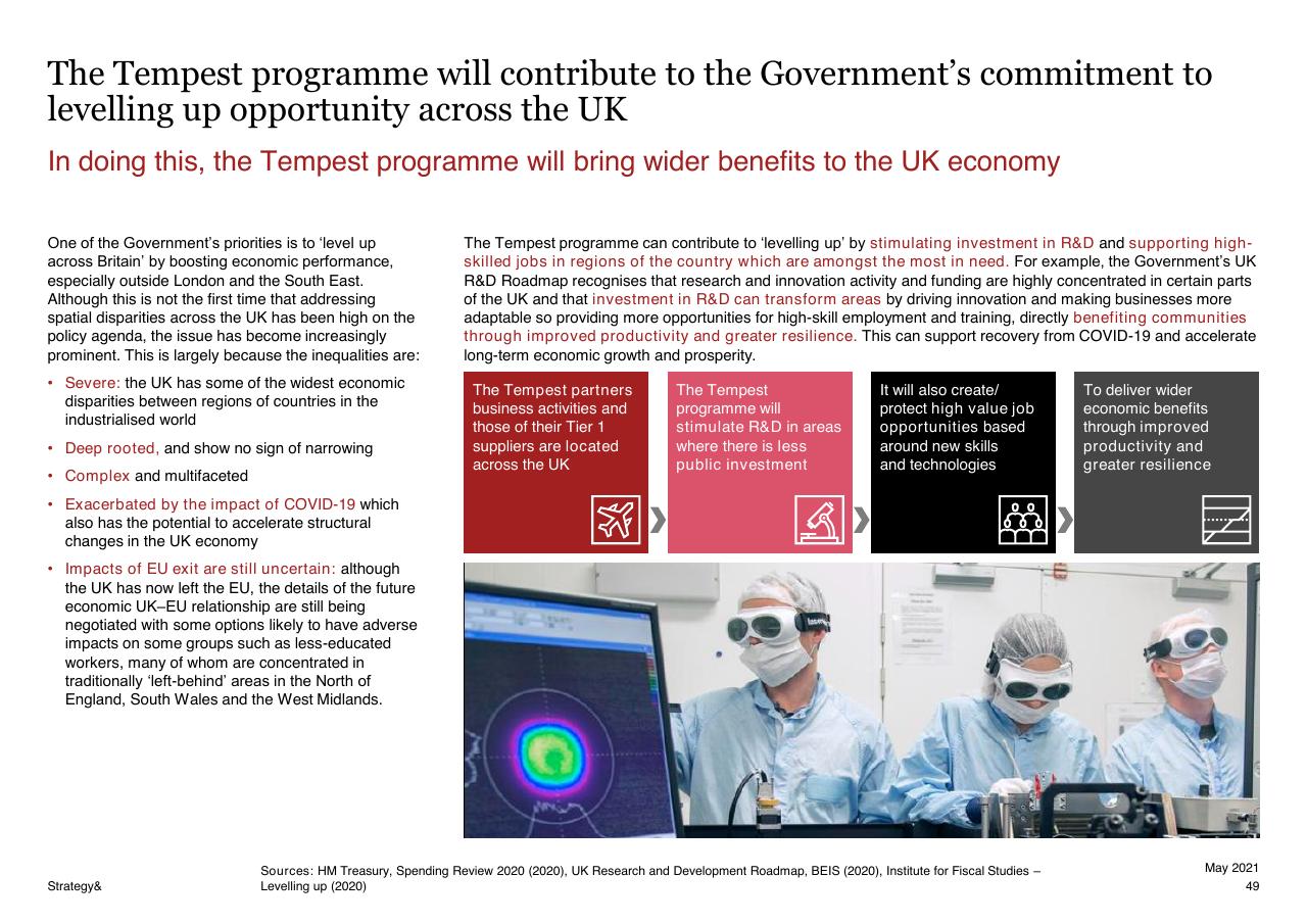 Text slide 49 from Assessment Of The Expected Economic Impact Of The Tempest Programme 2021 2050 PwC