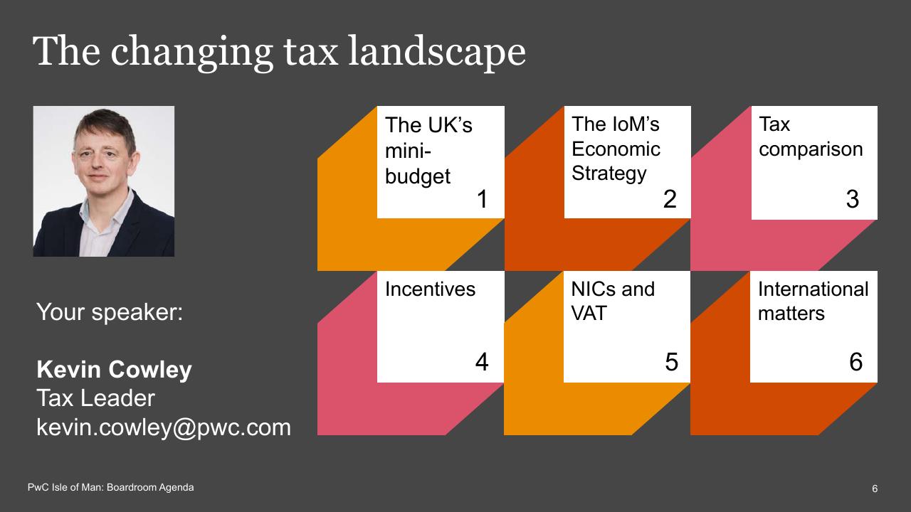 Dashboard slide 6 from Boardroom Agenda PwC