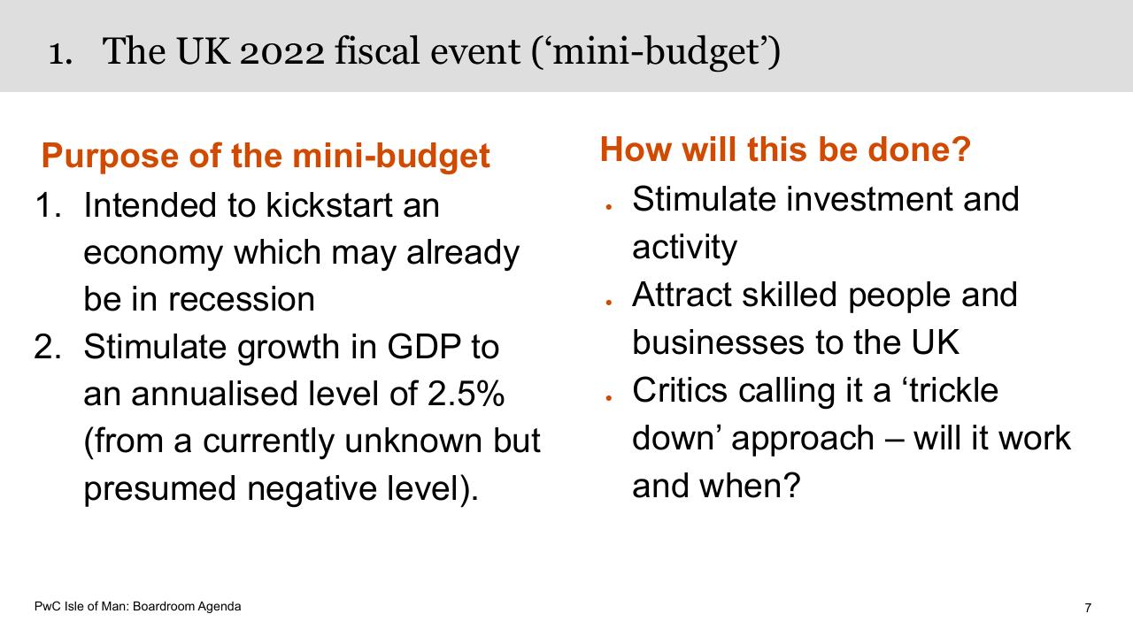 Comparison slide 7 from Boardroom Agenda PwC