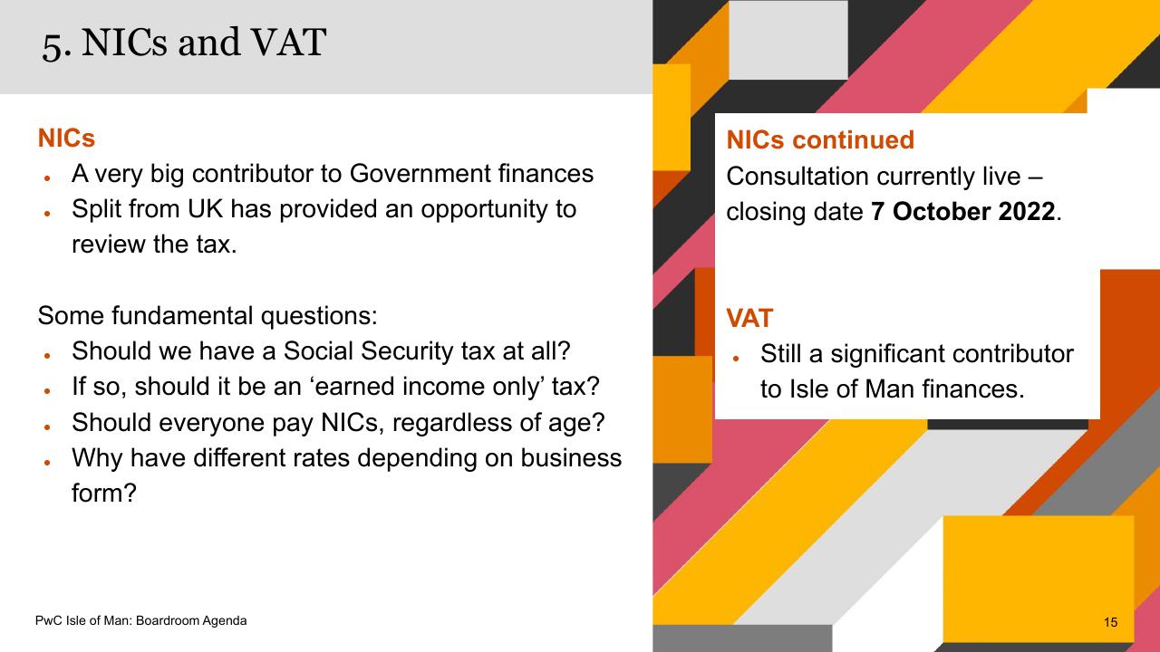 Comparison slide 15 from Boardroom Agenda PwC