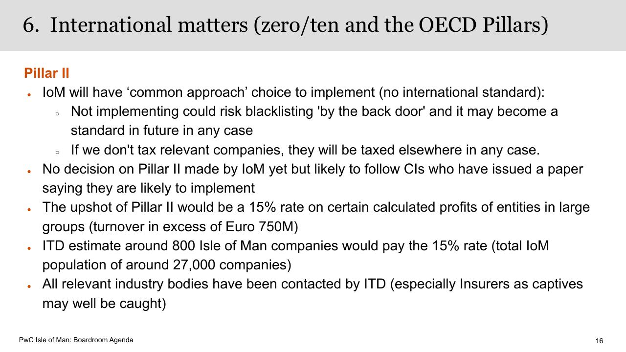 Text slide 16 from Boardroom Agenda PwC