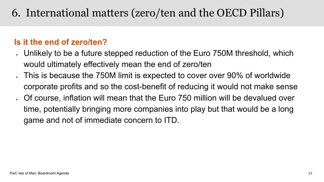 Text slide 17 from Boardroom Agenda PwC