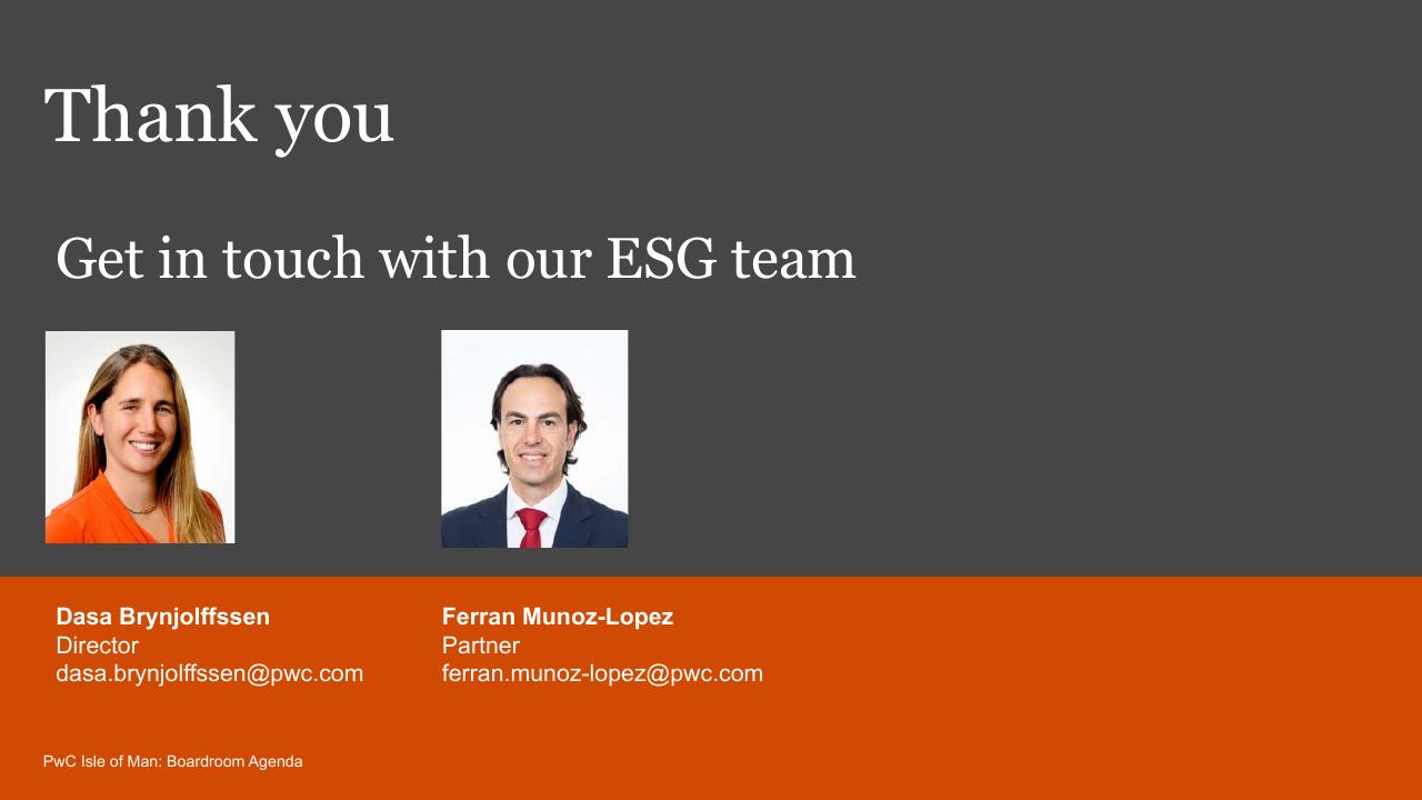 Team slide 28 from Boardroom Agenda PwC