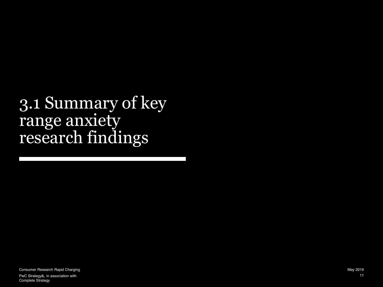 Section Divider slide 11 from Consumer Research Into Rapid Charging
