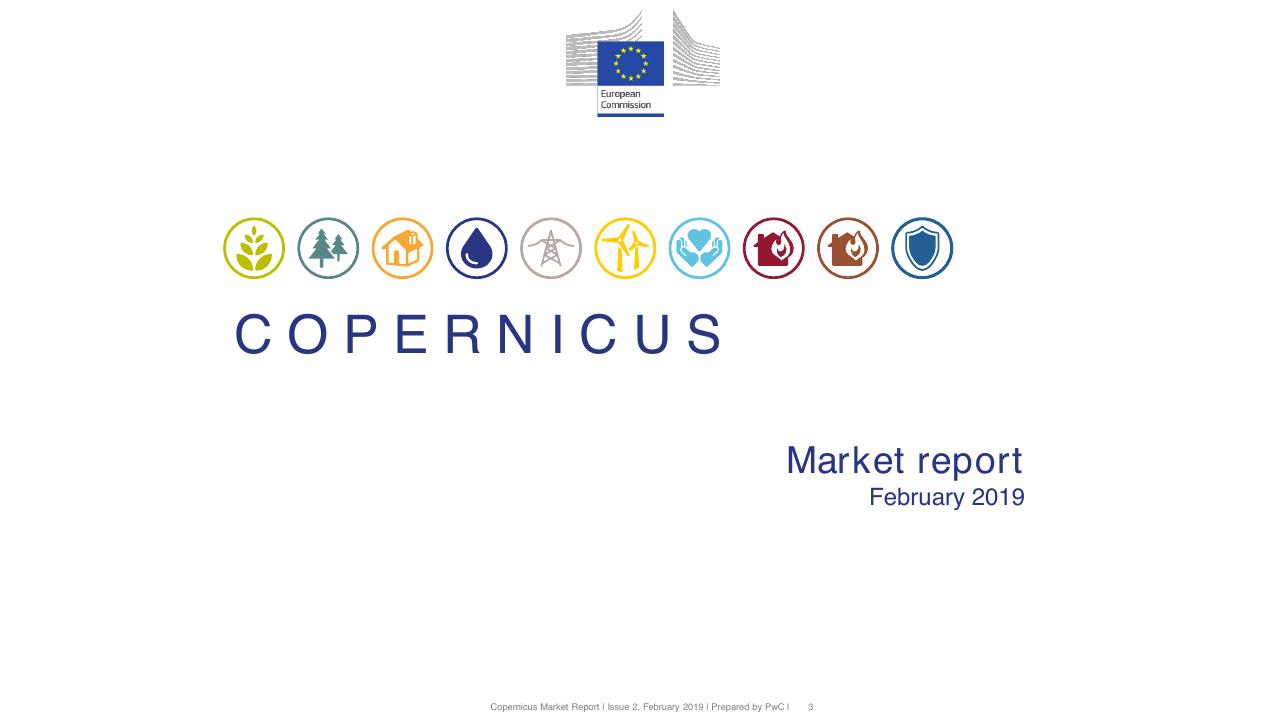 Cover slide 3 from Copernicus Market Report February 2019 PwC
