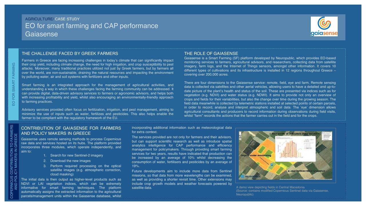 Case Study slide 47 from Copernicus Market Report February 2019 PwC