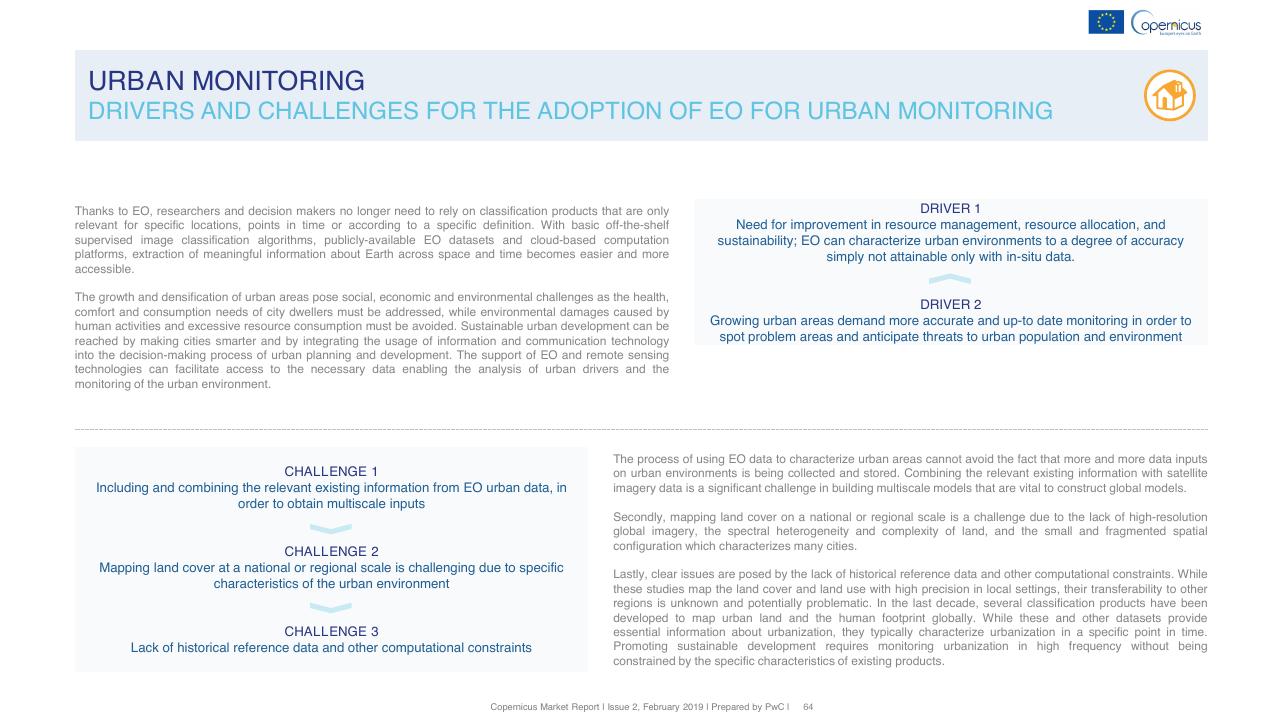 Text slide 64 from Copernicus Market Report February 2019 PwC
