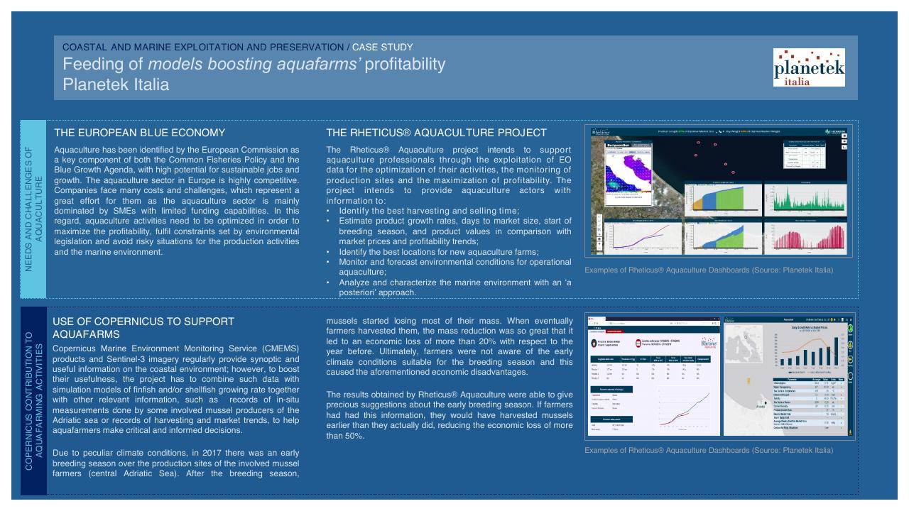 Case Study slide 82 from Copernicus Market Report February 2019 PwC