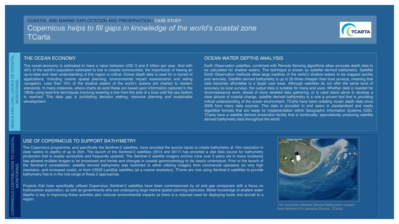 Case Study slide 83 from Copernicus Market Report February 2019 PwC