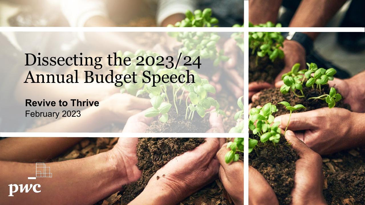 Dissecting The 2023_24 Annual Budget Speech PwC consulting deck cover
