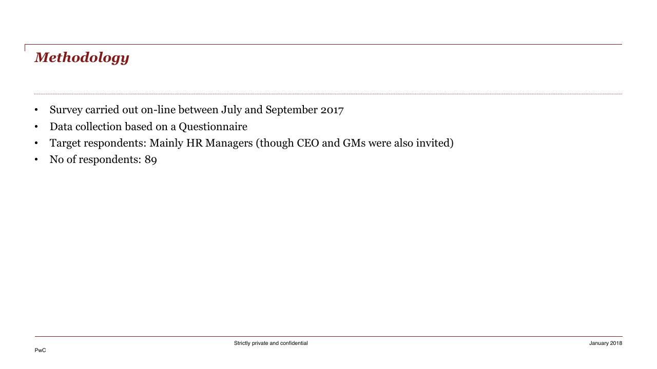 Text slide 4 from HR Pulse Survey Presentation Of Results PwC
