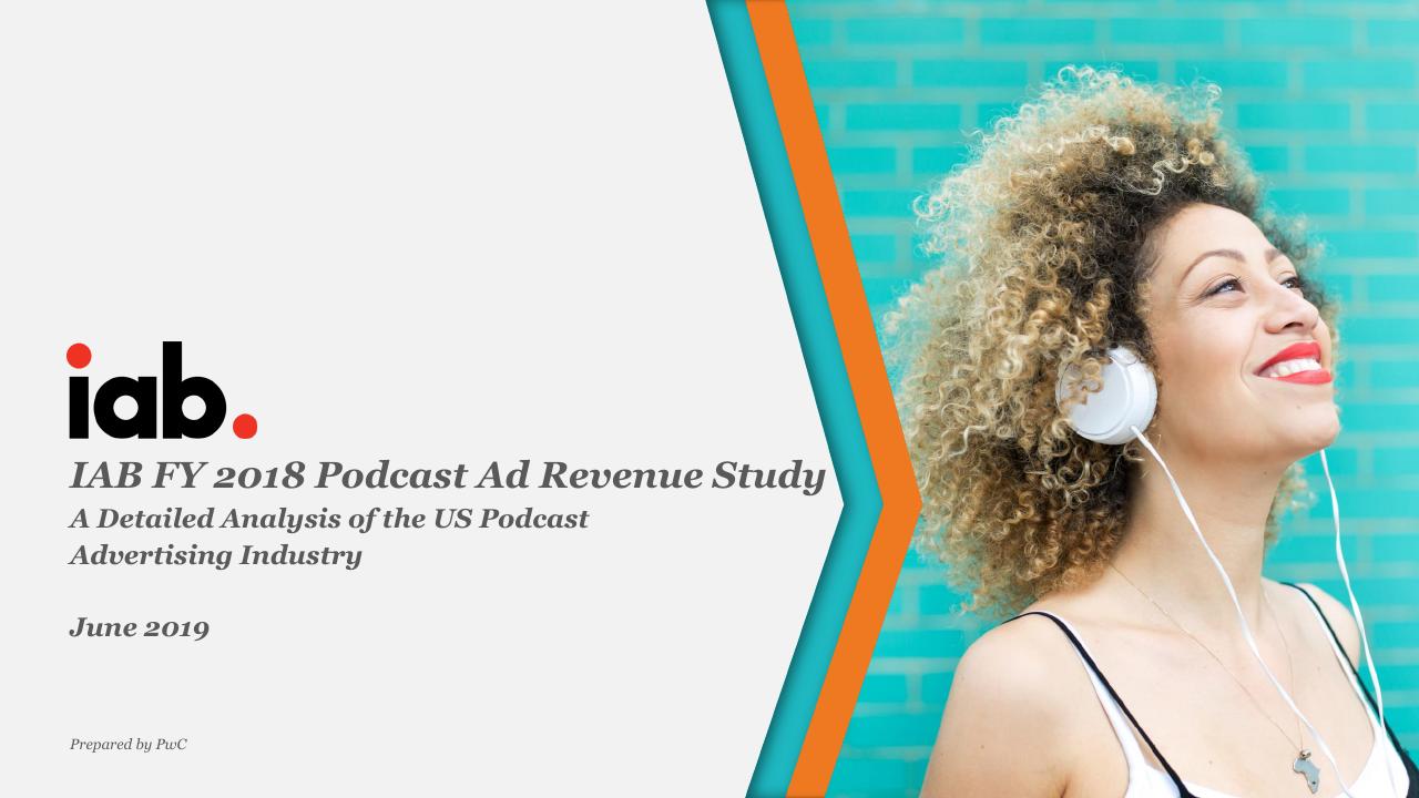 Iab Fy 2018 Podcast Ad Revenue Study PwC consulting deck cover