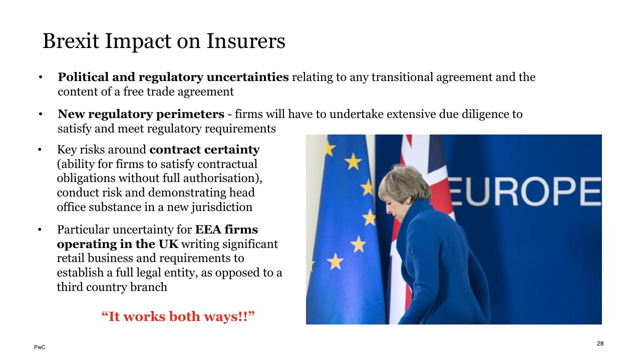 Text slide 28 from Lloyds And Bermuda PwC