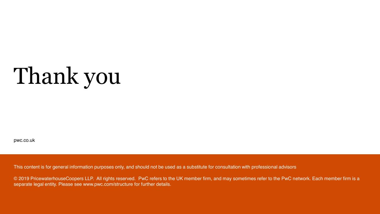 Closing slide 37 from Lloyds And Bermuda PwC