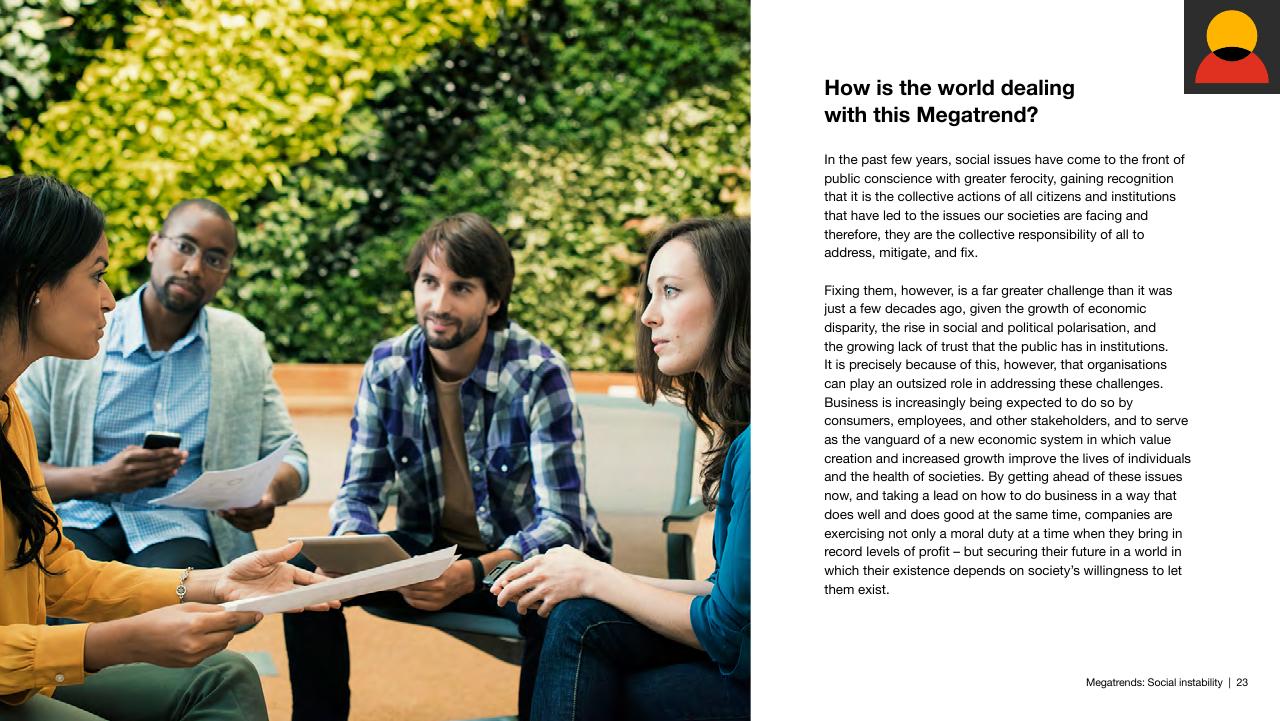 Text slide 23 from Megatrends Five Global Shifts Reshaping The World We Live In PwC