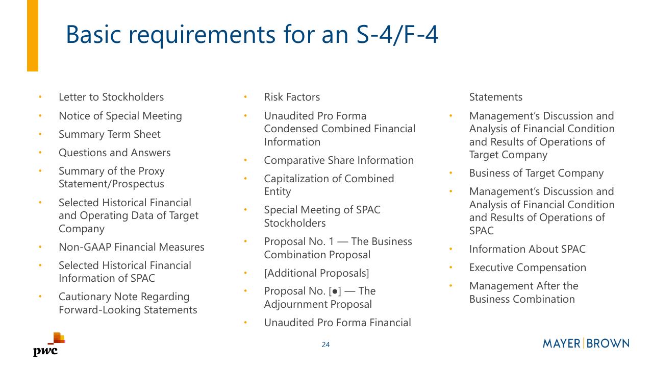 Text slide 24 from Merging With A Spac Preparing For Life As A Public Company PwC