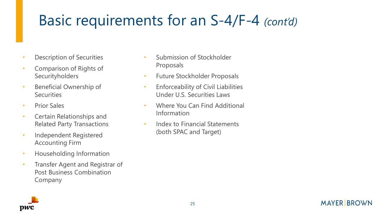Text slide 25 from Merging With A Spac Preparing For Life As A Public Company PwC