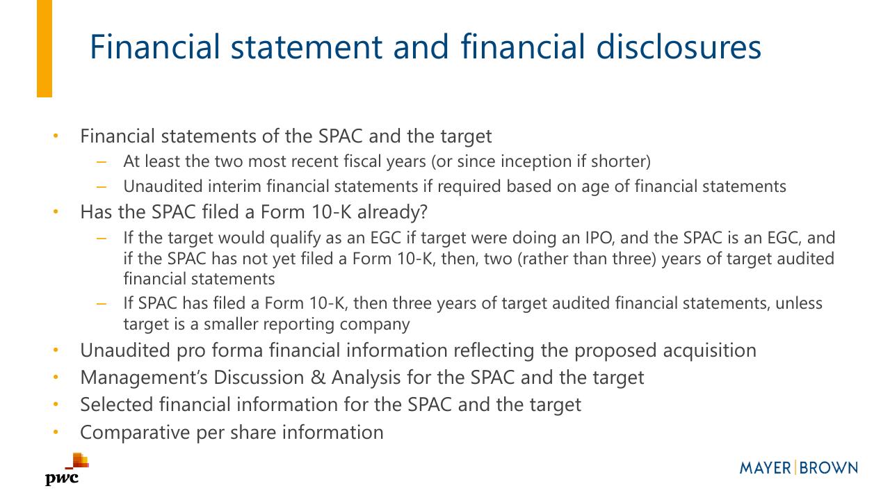 Text slide 26 from Merging With A Spac Preparing For Life As A Public Company PwC