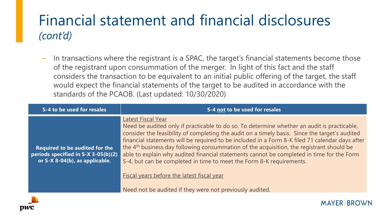 Comparison slide 28 from Merging With A Spac Preparing For Life As A Public Company PwC