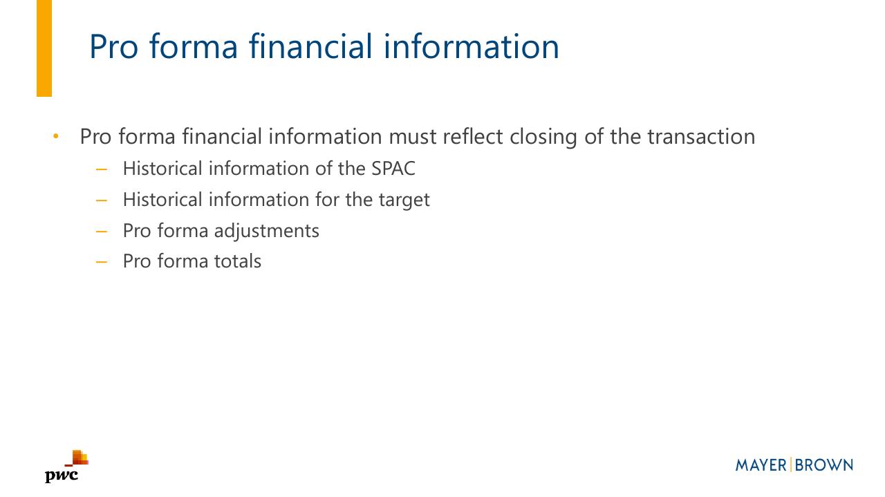 Text slide 30 from Merging With A Spac Preparing For Life As A Public Company PwC
