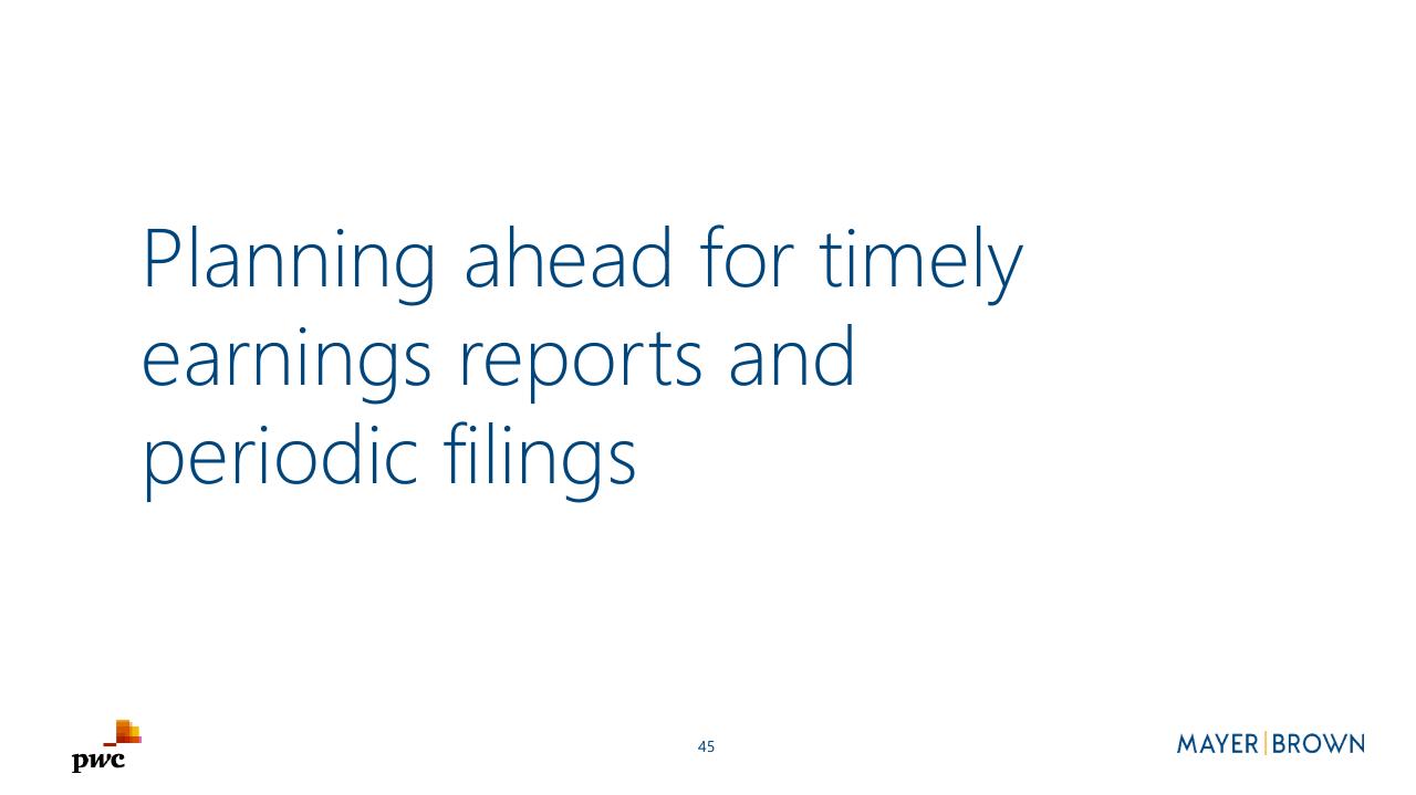 Section Divider slide 45 from Merging With A Spac Preparing For Life As A Public Company PwC