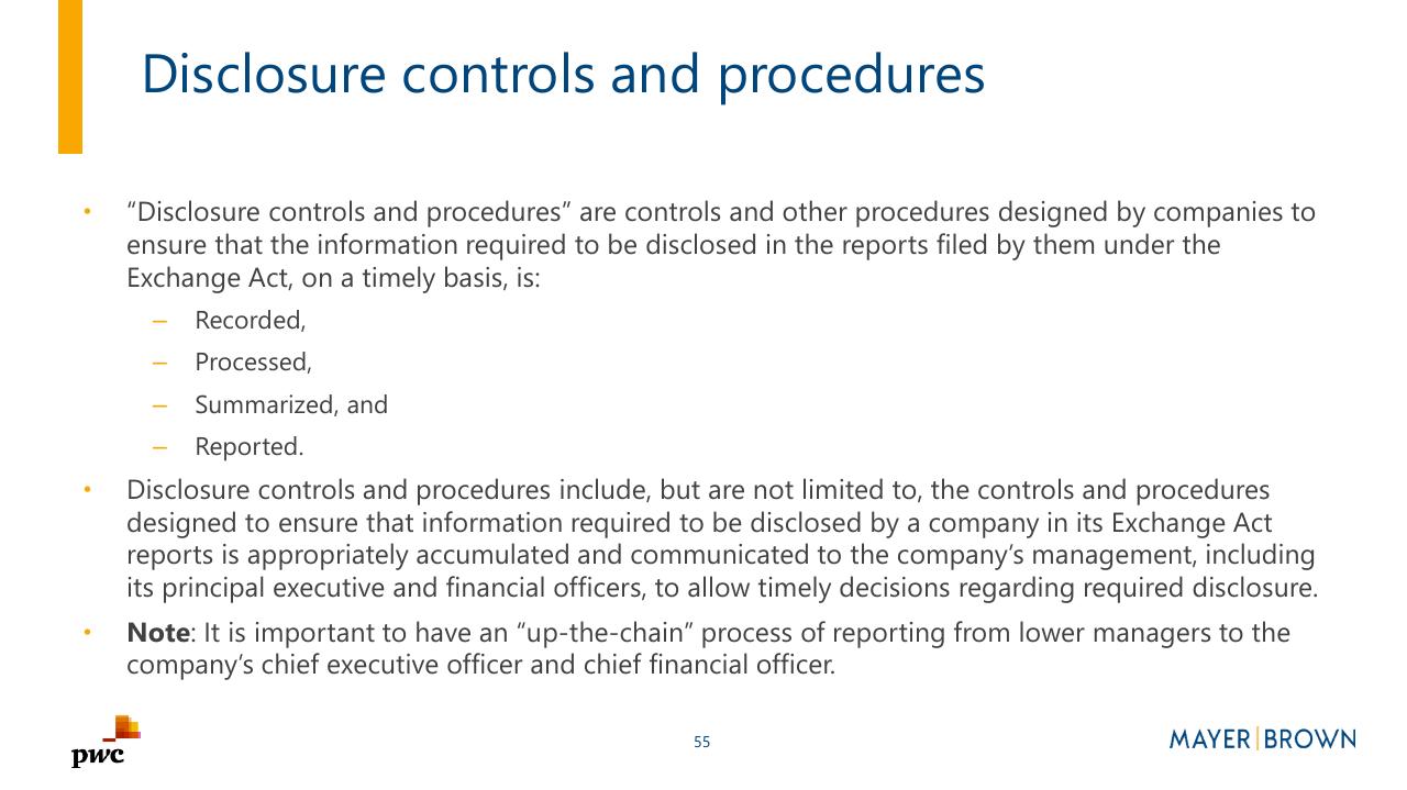 Text slide 55 from Merging With A Spac Preparing For Life As A Public Company PwC